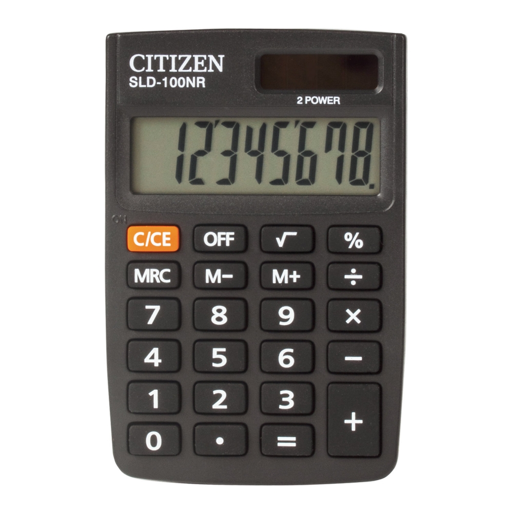 

Набор из 2 шт, Калькулятор карманный Citizen SLD-100NR 90х60 мм 250086