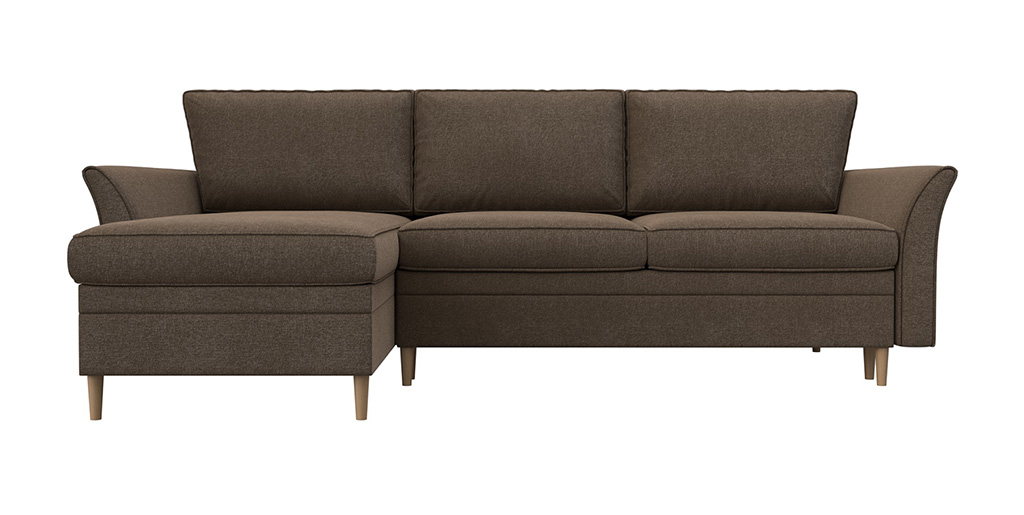 

Угловой диван-кровать 4Home София, 223x148x91см, тик-так, коричневый, рогожка, София У