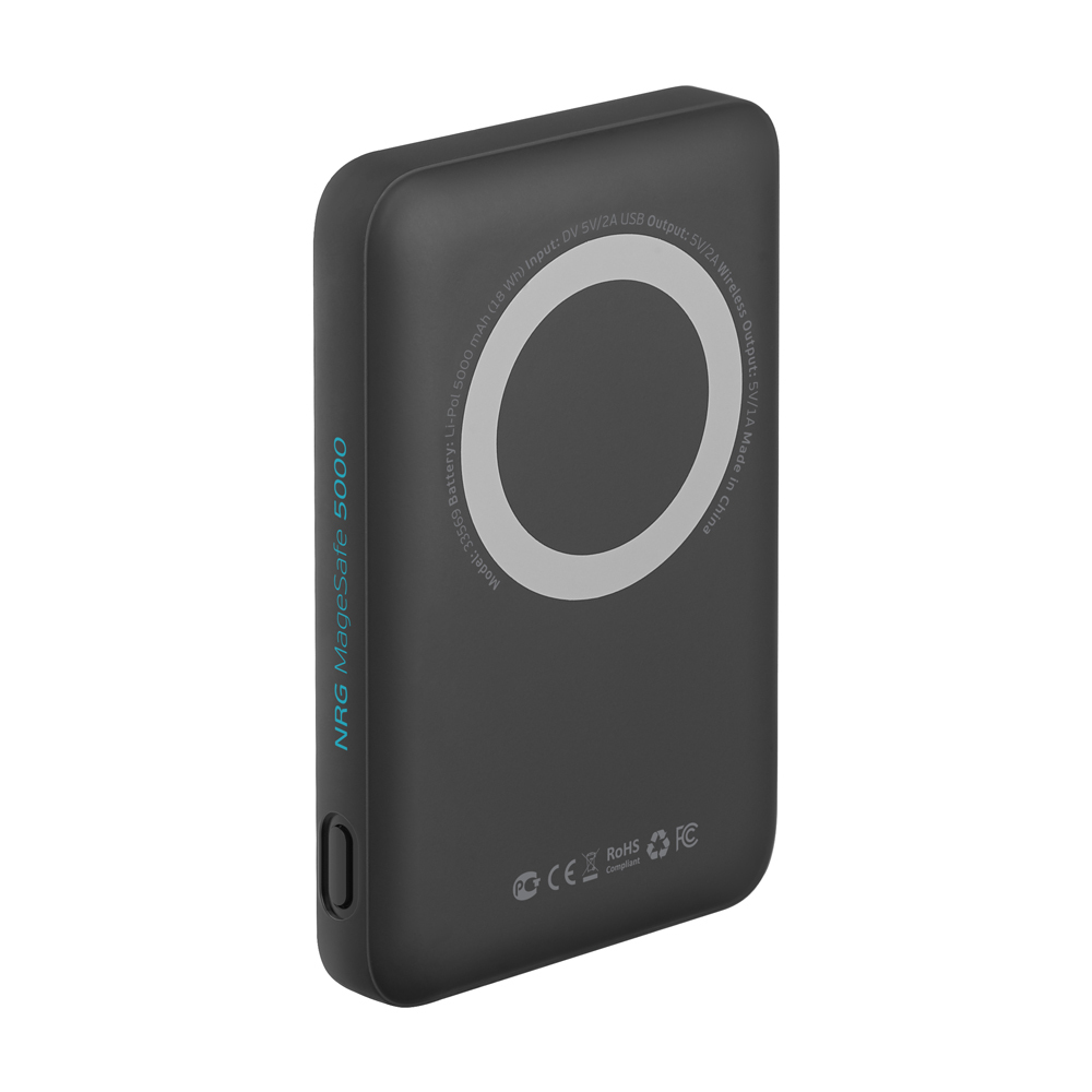 

Аккумулятор внешний Deppa (33569) NRG MageSafe 5000 mAh, 2A, Qi 5W, черный