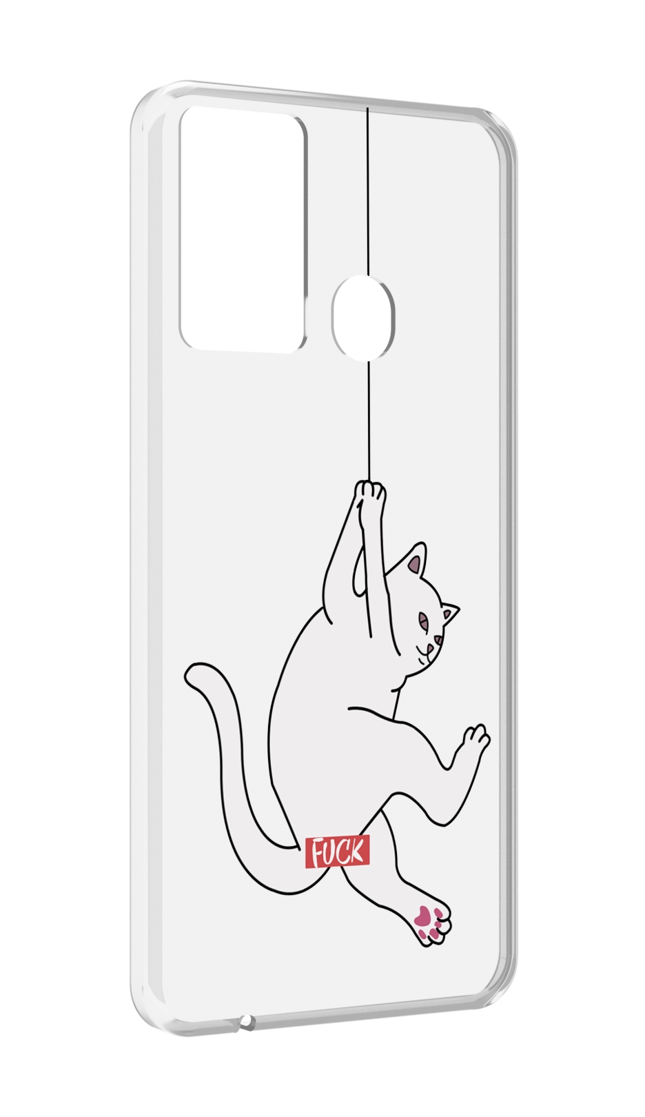 

Чехол MyPads котяра-на-веревке для Itel P37/Itel Vision 2S, Прозрачный, Tocco