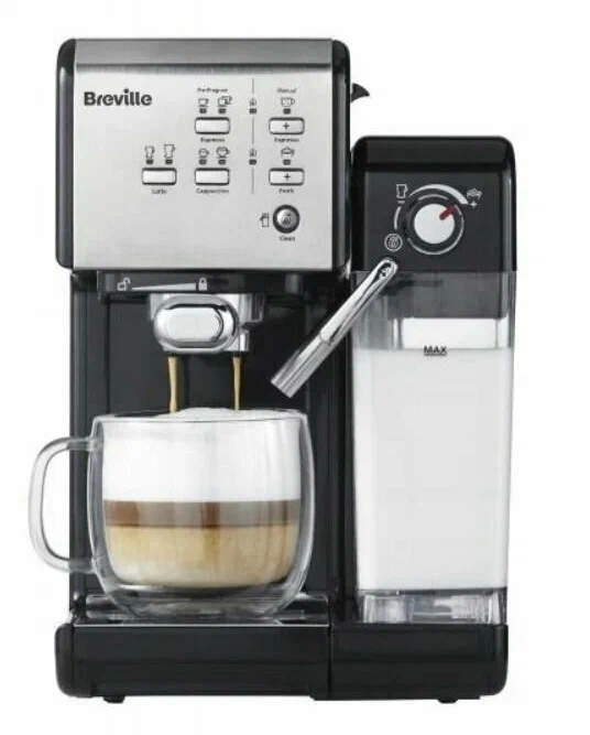 

Рожковая кофеварка Breville Prima Latte II VCF108X черный, Prima Latte II VCF108X