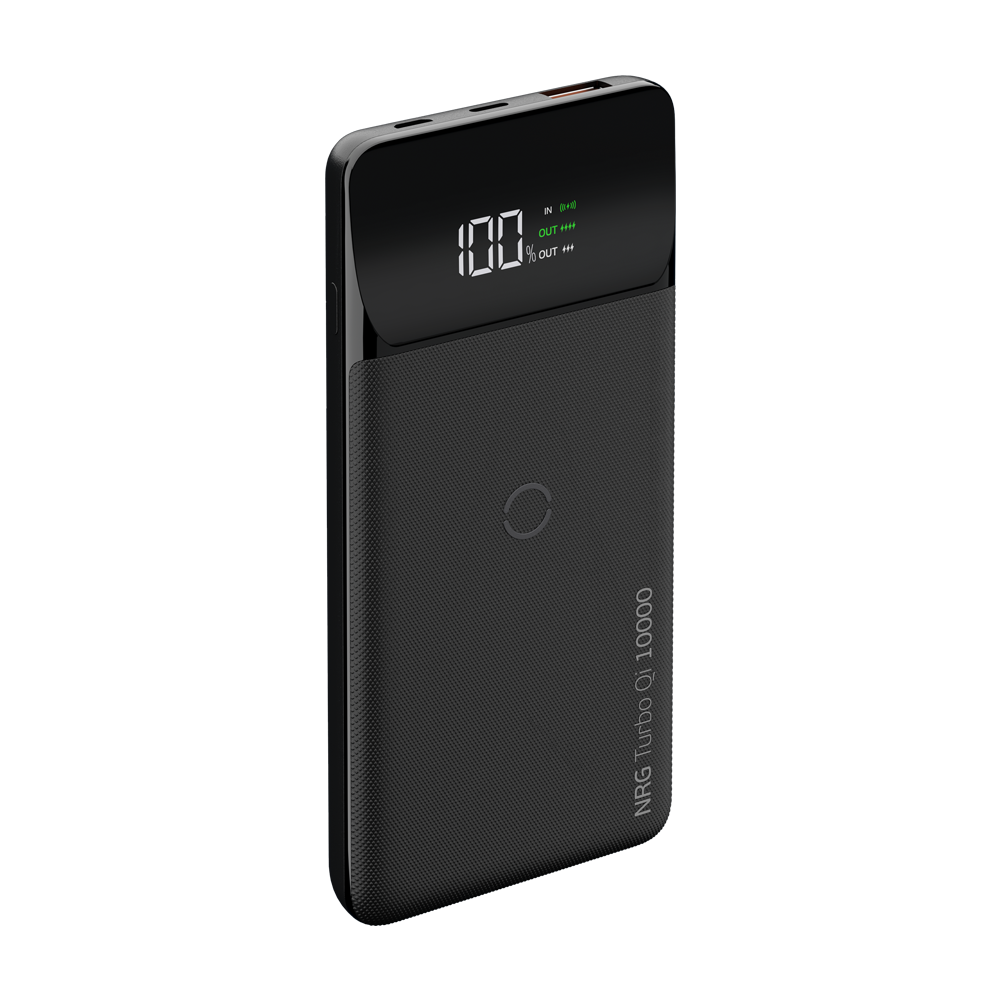 

Аккумулятор внешний Deppa (33559) NRG Turbo QI LCD 10000 mAh, QC 3.0