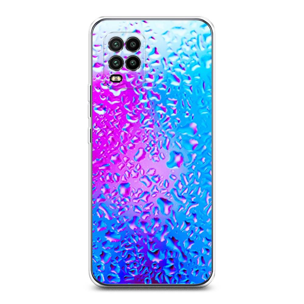 

Чехол на Xiaomi Mi 10 Lite "Капли на стекле", Голубой;розовый, 38550-3