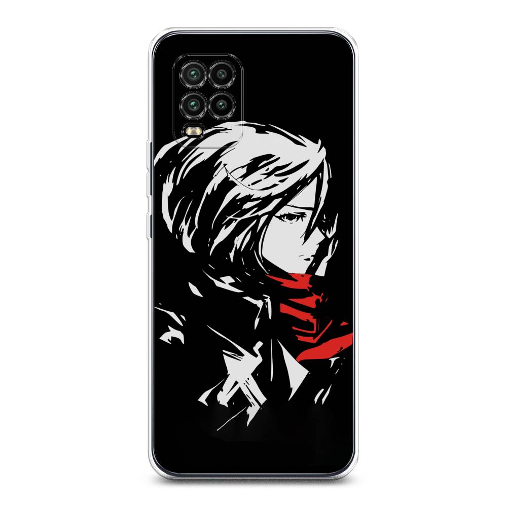 

Чехол на Xiaomi Mi 10 Lite "Микаса минимализм", Черный;серый;красный, 38550-4
