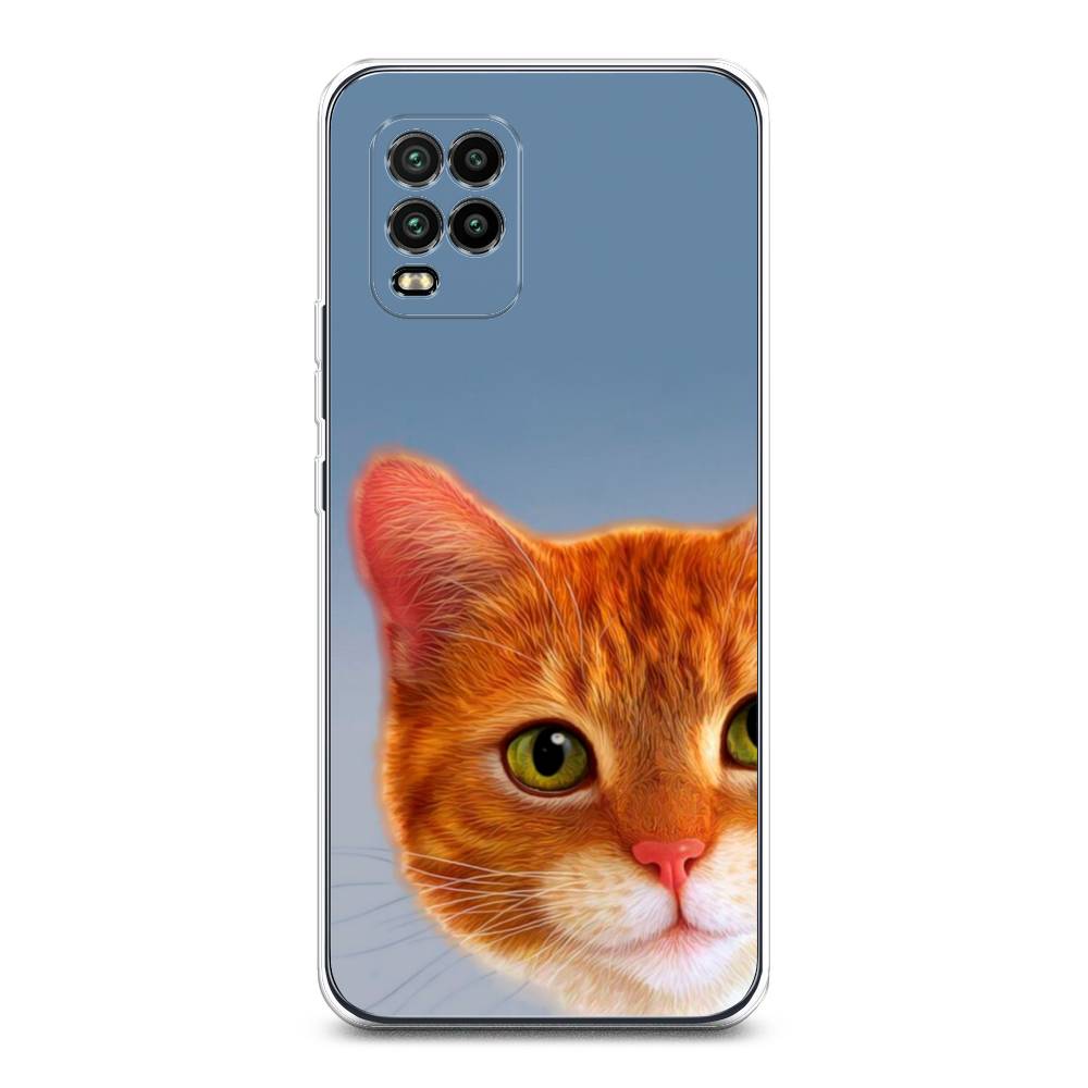 

Чехол на Xiaomi Mi 10 Lite "Любопытный котик", Коричневый, 38550-1