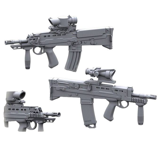 

LRE35212 Английские карабины L22A1 и L22A2 с прицелом SUSAT и прицелом ACOG