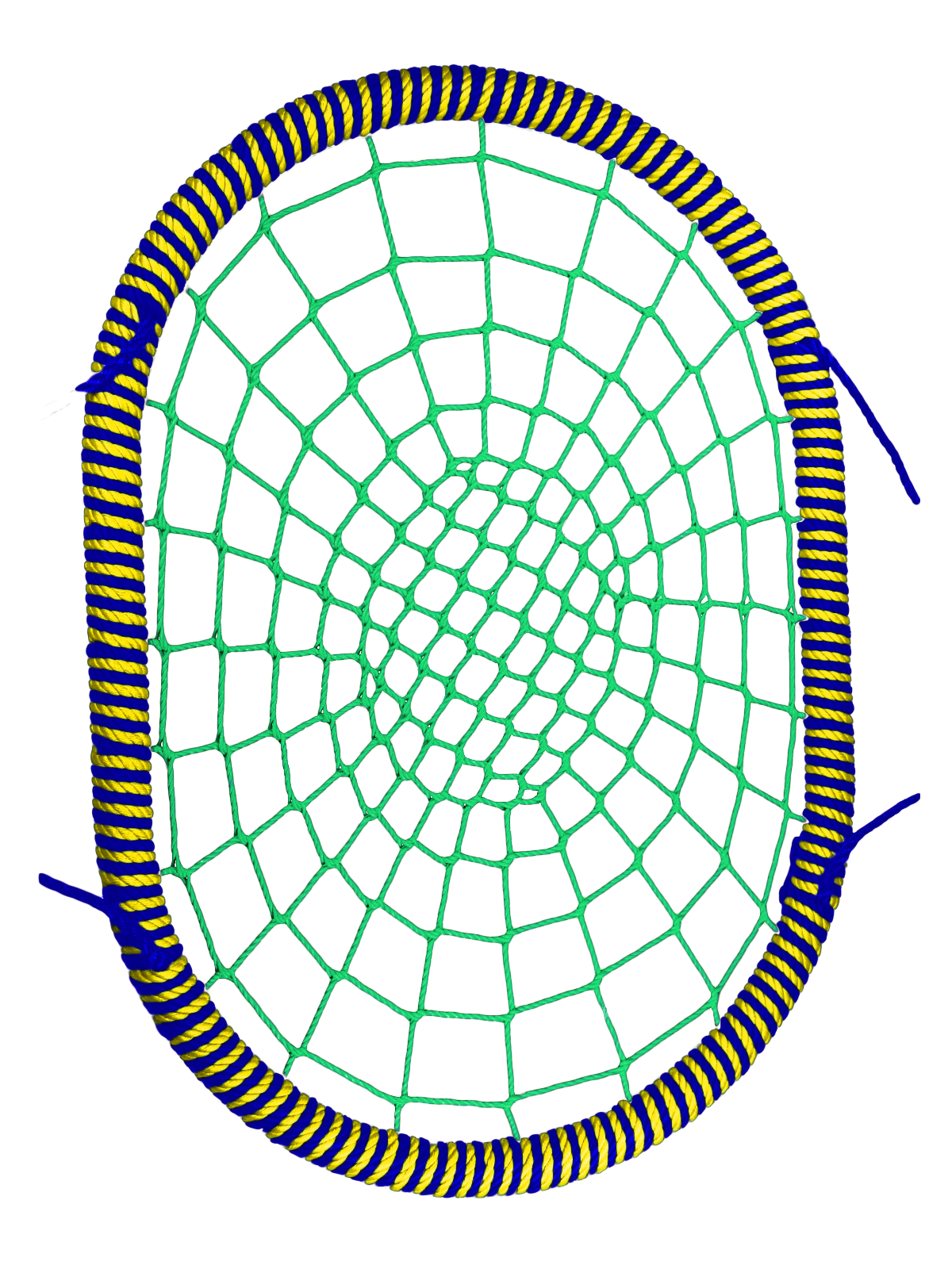 фото Овальные подвесные качели гнездо размер 100x140 см толщина обода 72 мм канат обода 16 мм jinn
