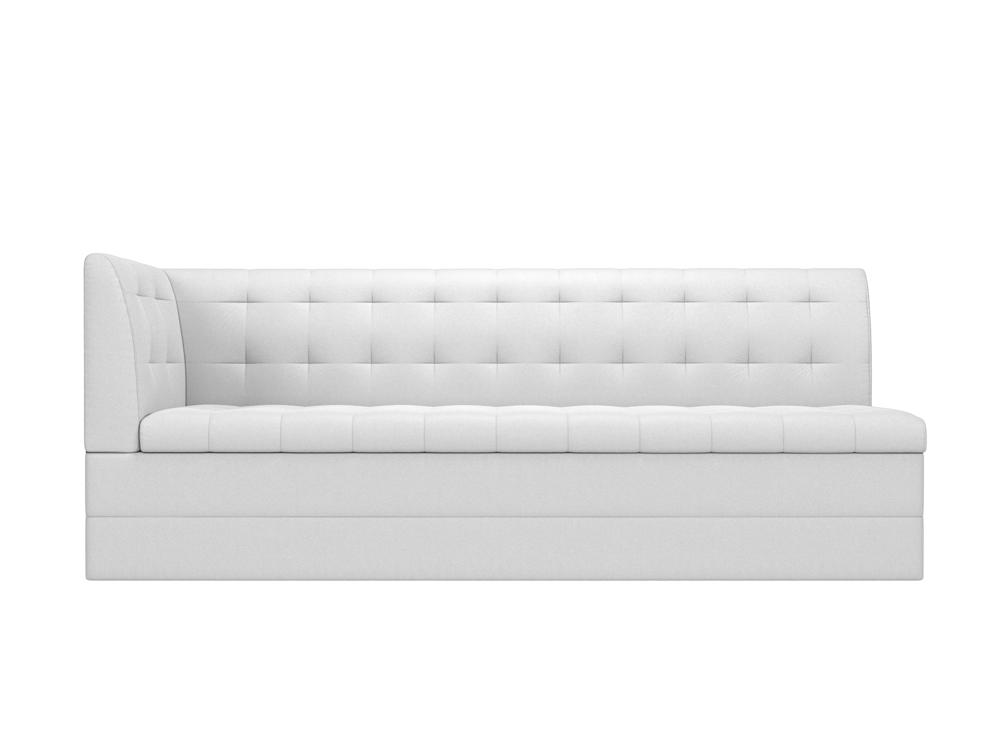 

Кухонный угловой диван 4Home Бриз, 181x62x85см, дельфин, белый, экокожа, Бриз
