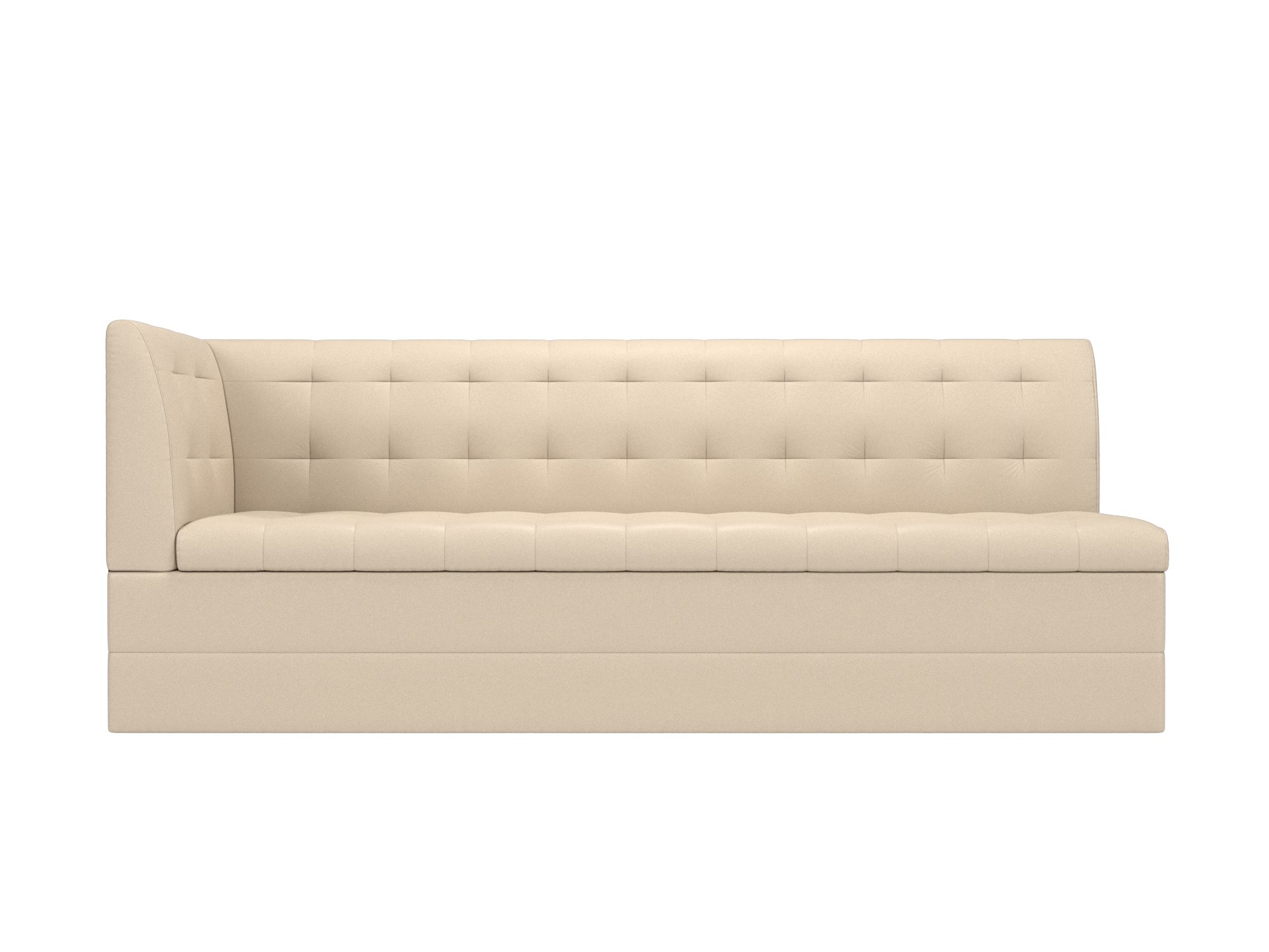 

Кухонный угловой диван 4Home Бриз, 181x62x85см, дельфин, бежевый, экокожа, Бриз