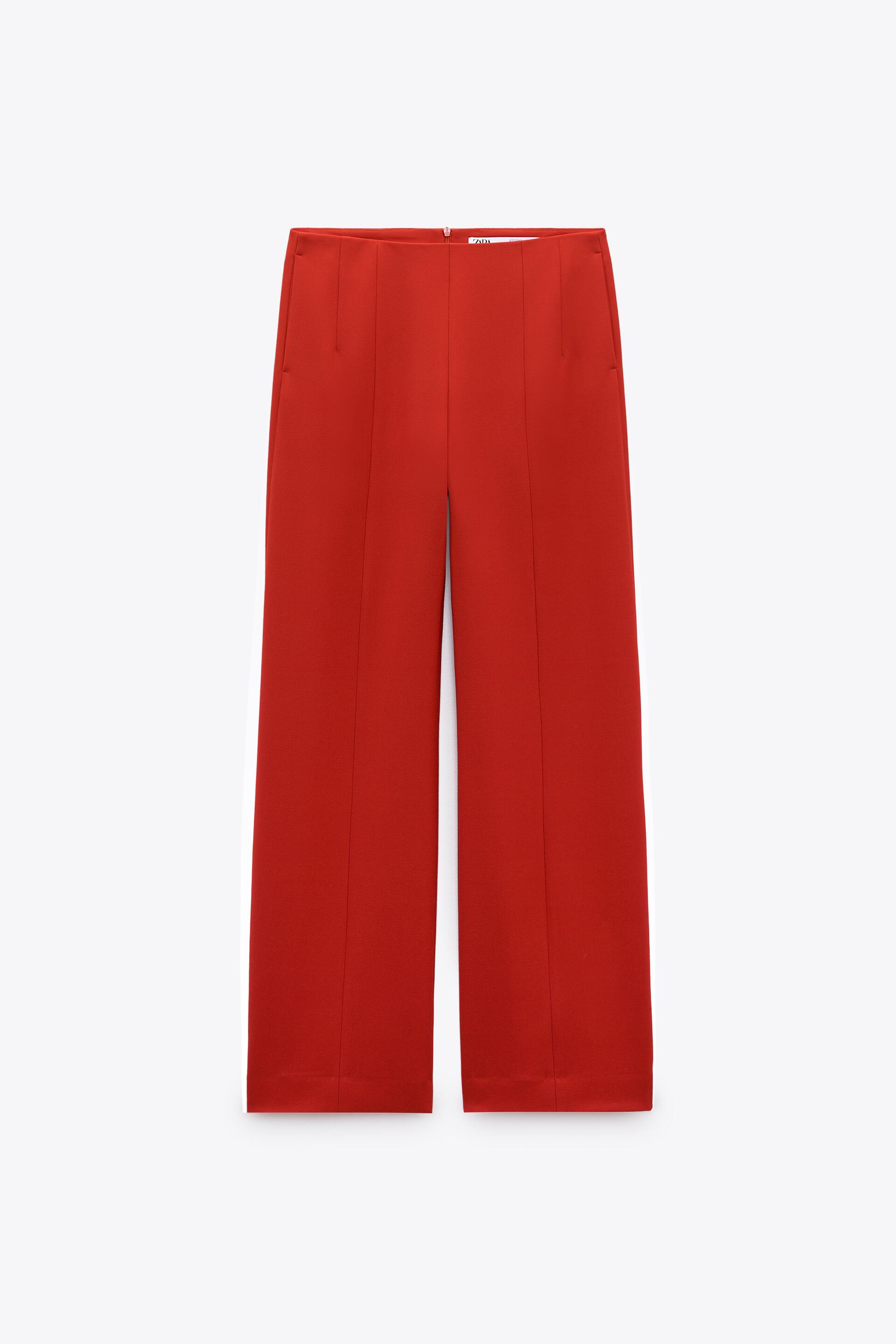 

Брюки женские ZARA 02531054 красные M (доставка из-за рубежа), Красный, 02531054