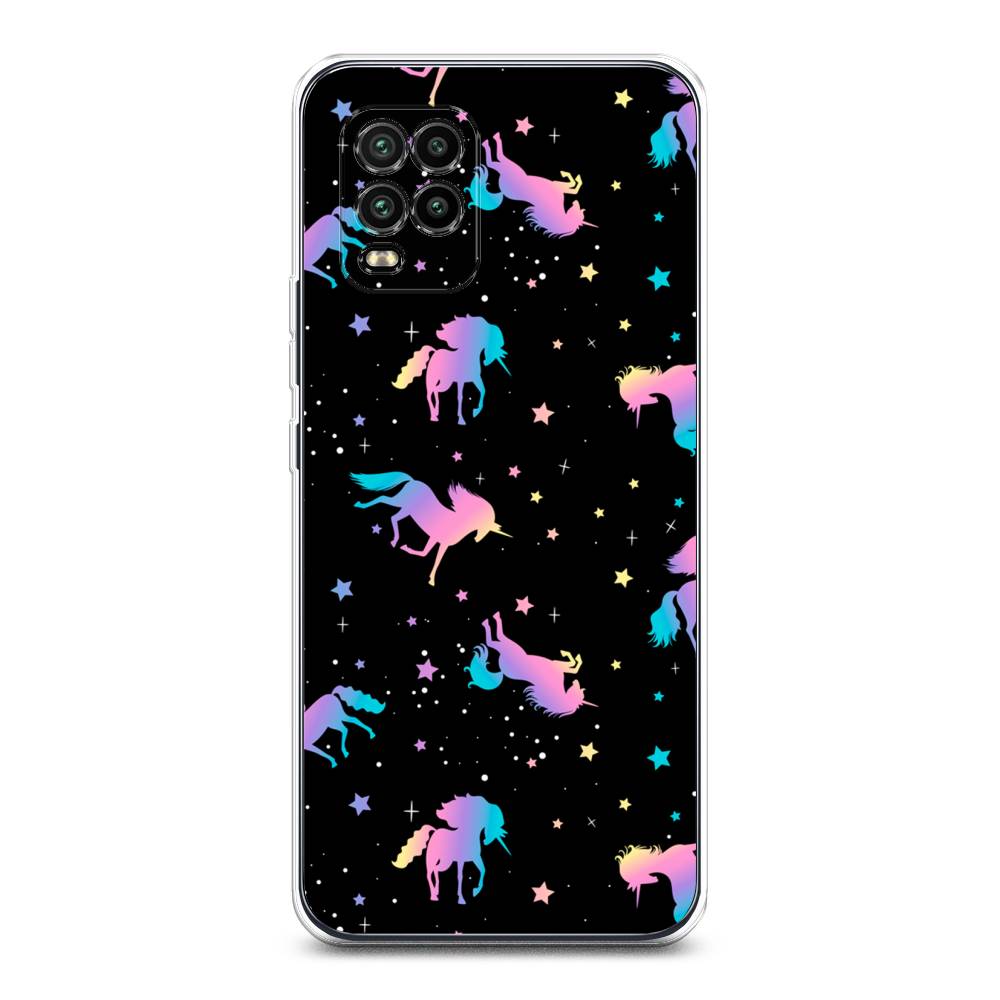 

Чехол на Xiaomi Mi 10 Lite "Единороги градиент", Черный;розовый;голубой, 38550-1