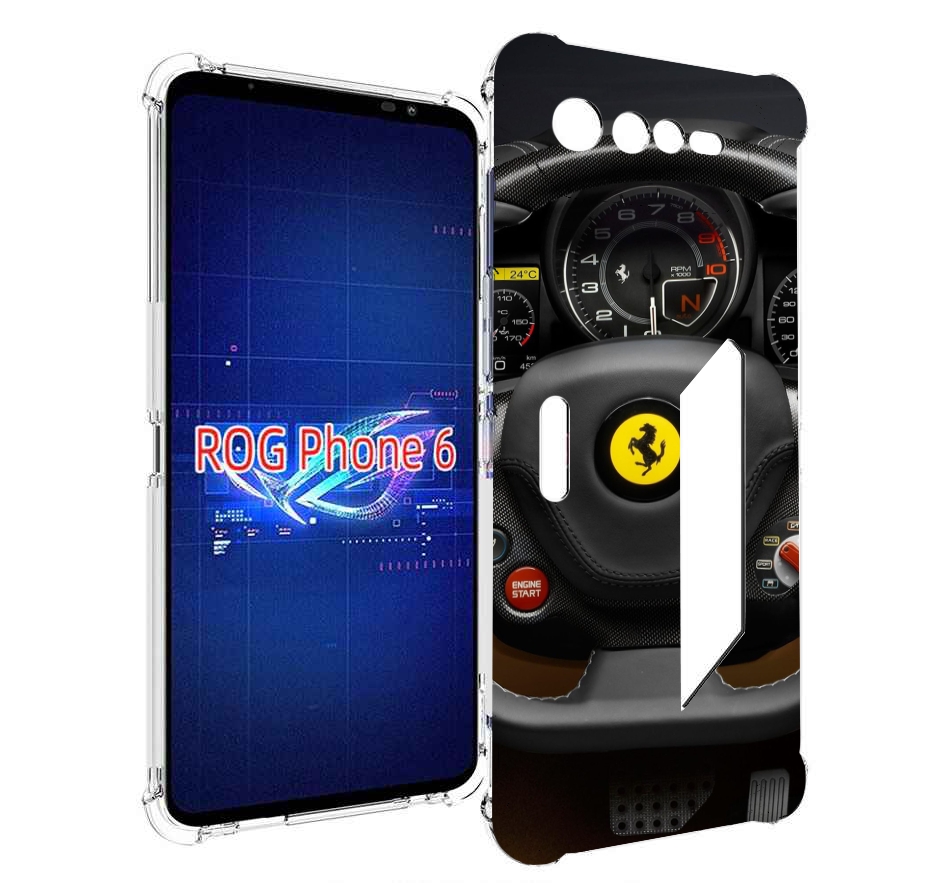 

Чехол MyPads Ферарри для Asus ROG Phone 6, Прозрачный, Tocco