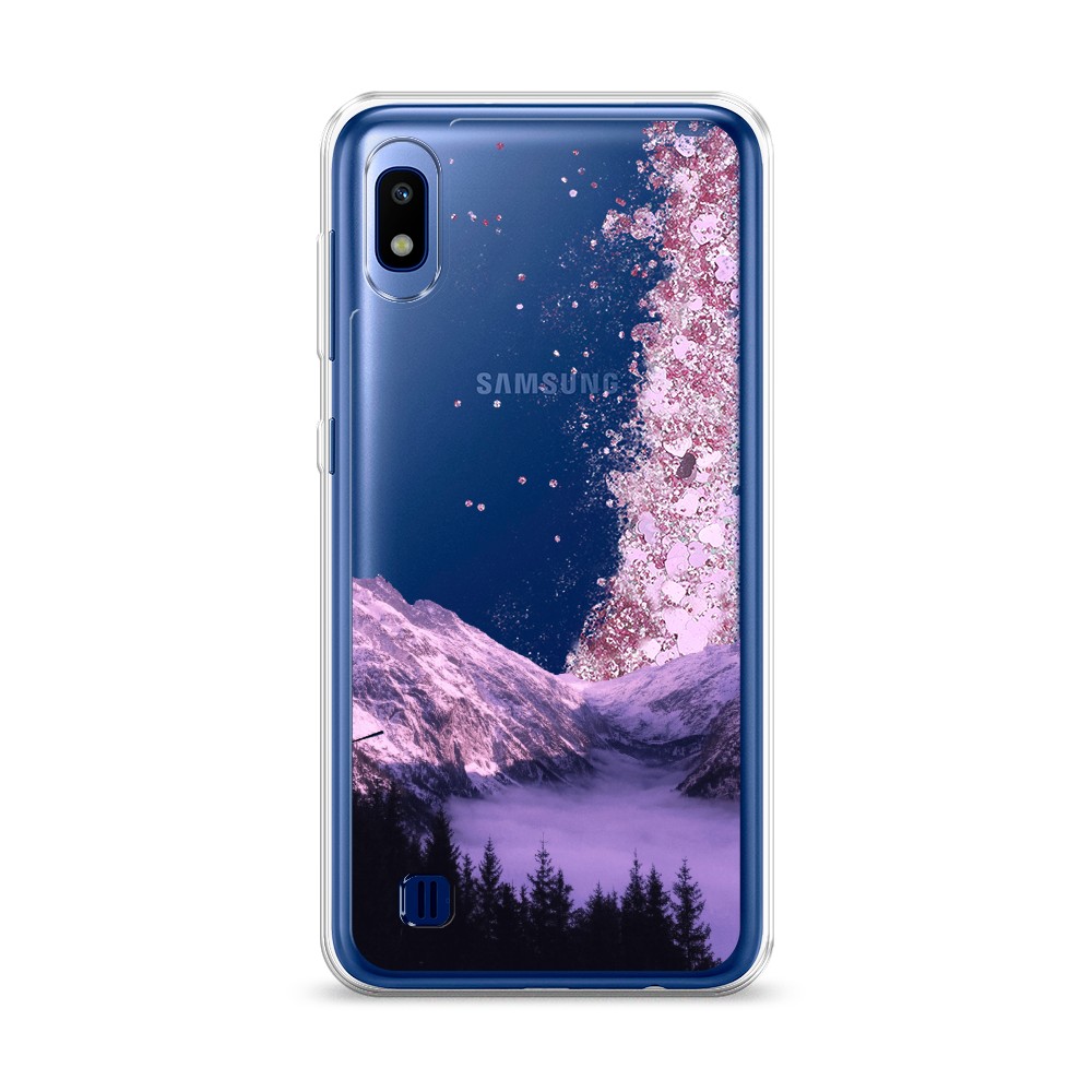 

Жидкий чехол с блестками "Горный туман" на Samsung Galaxy A10, 27994-1
