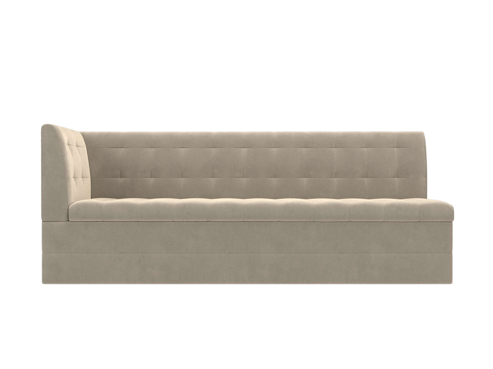 

Кухонный угловой диван 4Home Бриз, 181x62x85см, дельфин, бежевый, микровельвет, Бриз