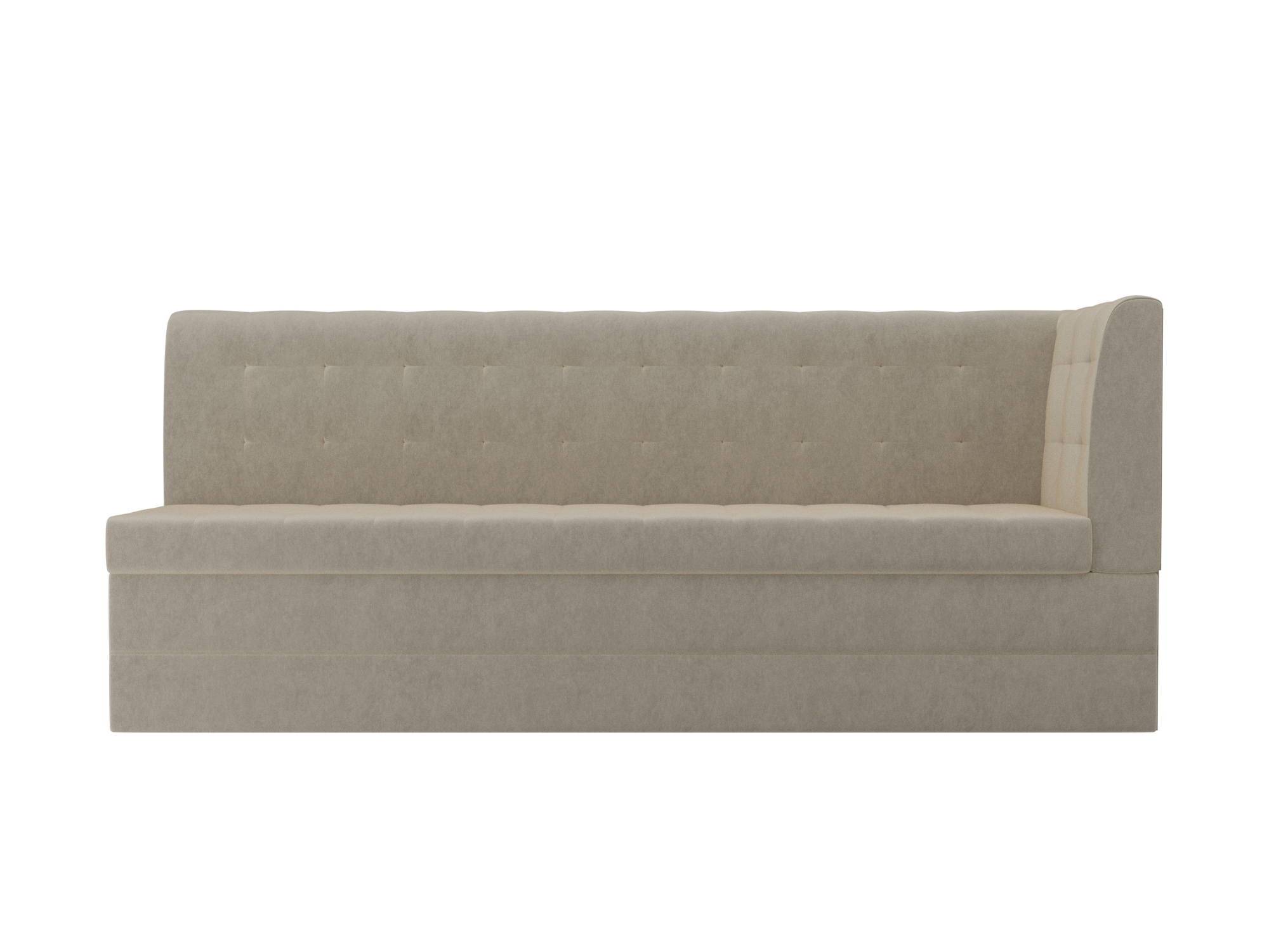 

Кухонный угловой диван 4Home Бриз, 181x62x85см, дельфин, бежевый, микровельвет, Бриз
