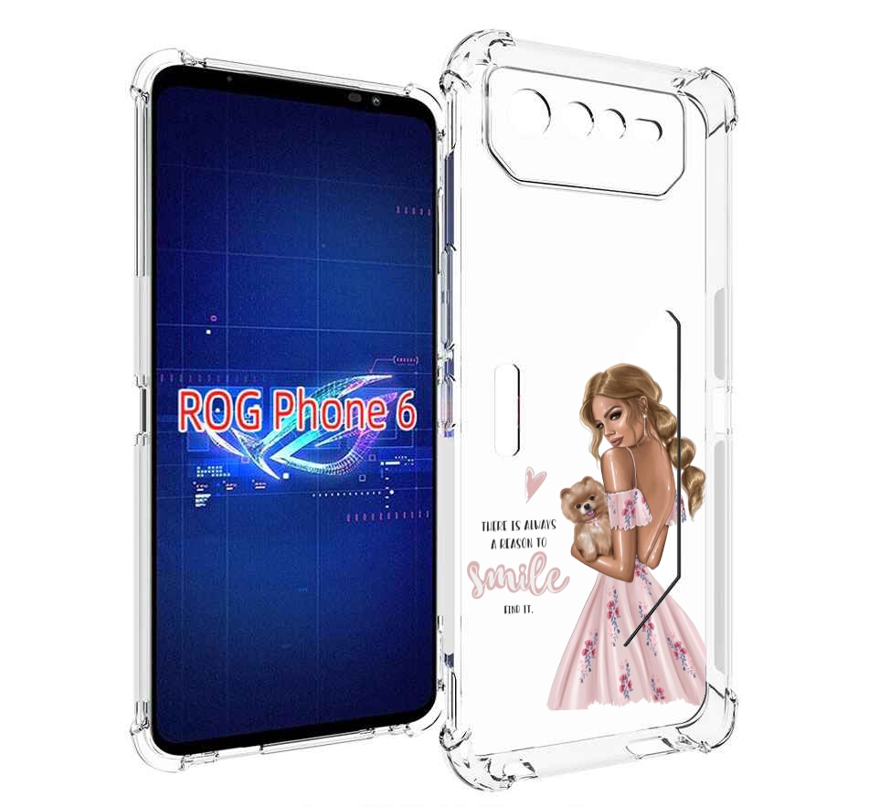 

Чехол MyPads Улыбайся-чаще женский для Asus ROG Phone 6, Прозрачный, Tocco