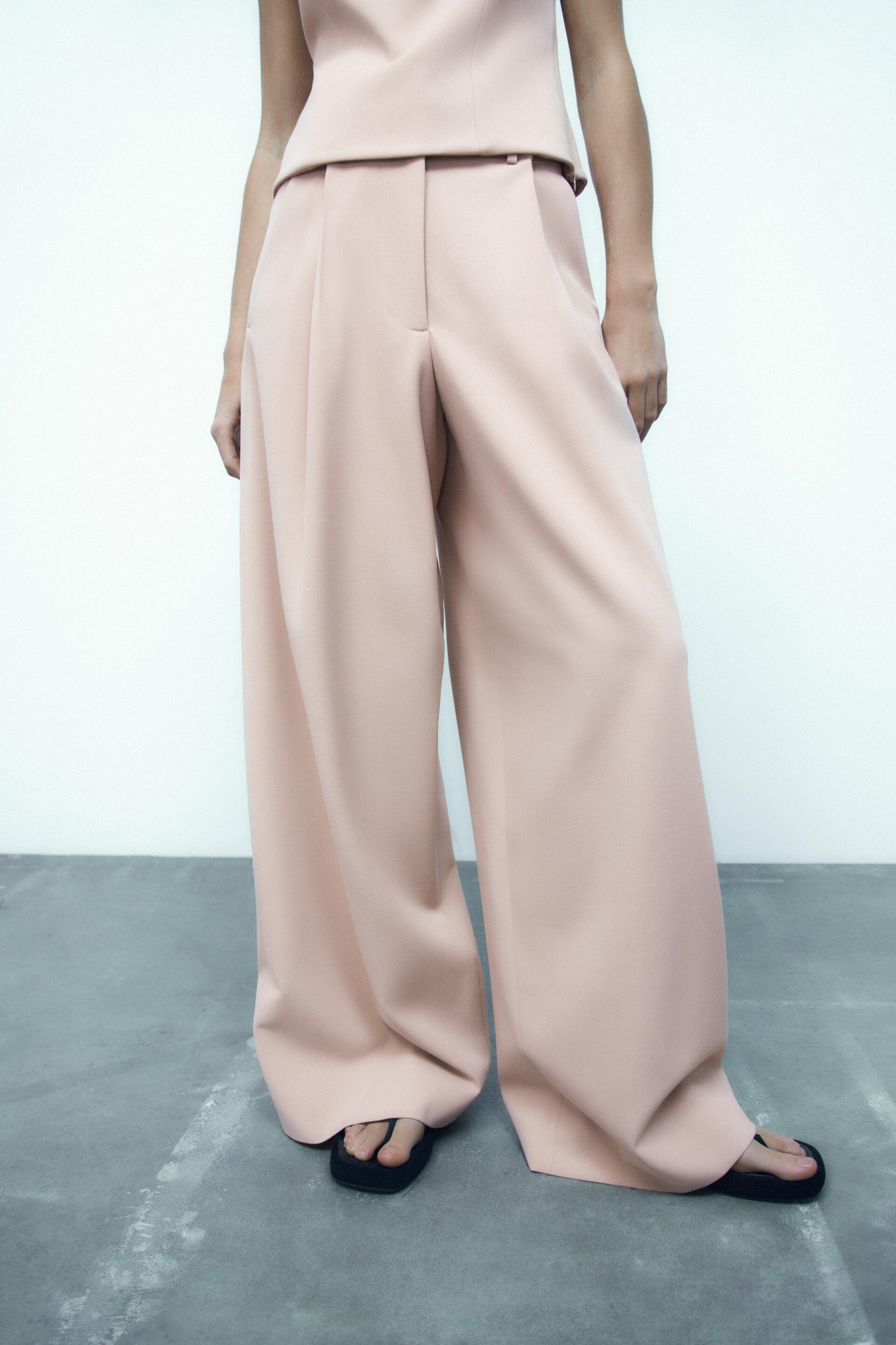 

Брюки женские ZARA 02521707 бежевые M (доставка из-за рубежа), Бежевый, 02521707