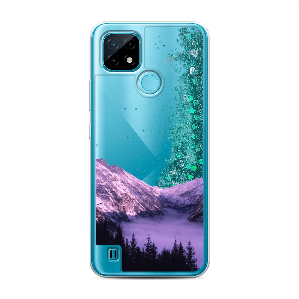 

Жидкий чехол с блестками "Горный туман" на Realme C21