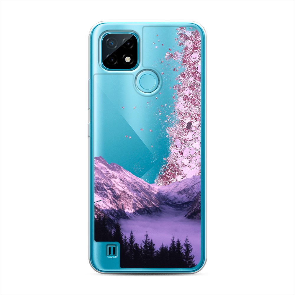 

Жидкий чехол с блестками "Горный туман" на Realme C21, 254994-1