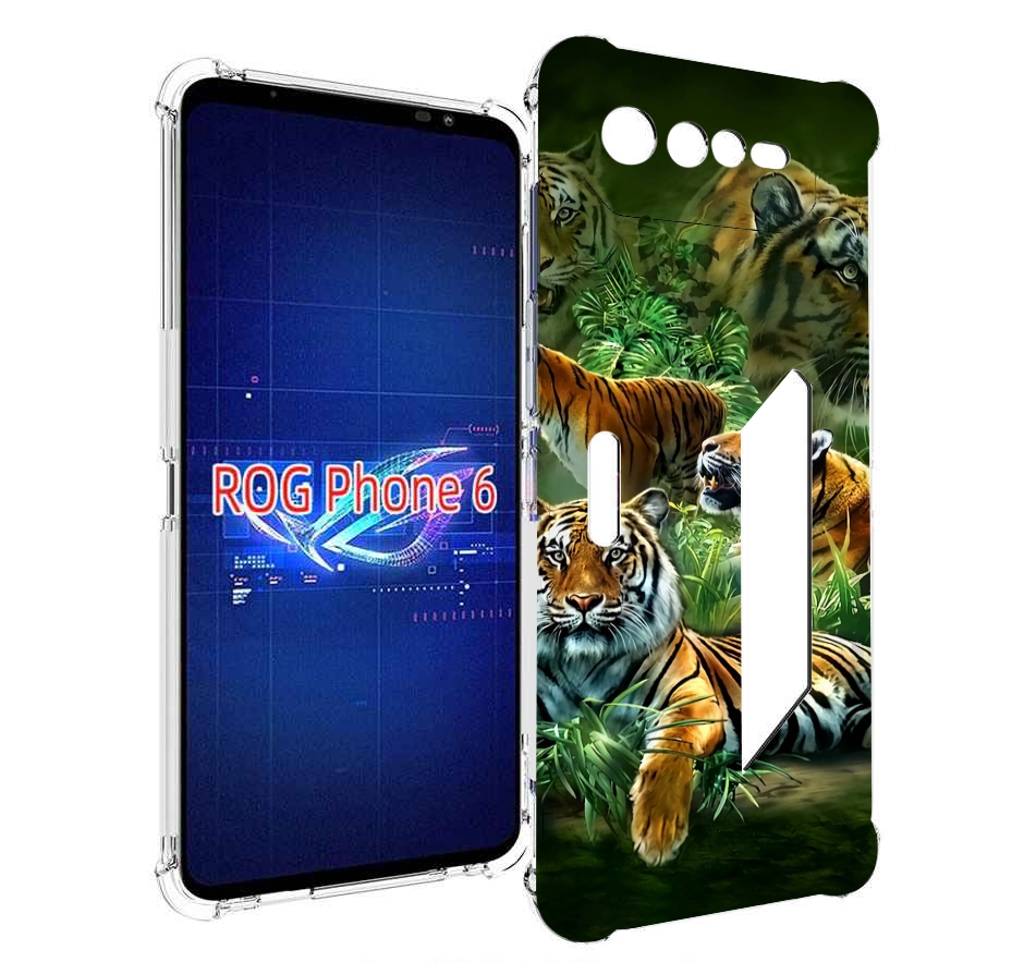 

Чехол MyPads Тигры для Asus ROG Phone 6, Прозрачный, Tocco