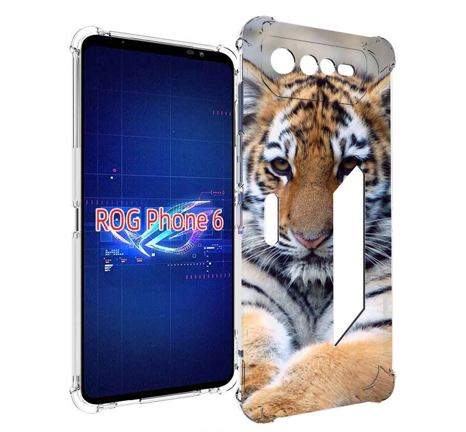 

Чехол MyPads Тигренок для Asus ROG Phone 6, Прозрачный, Tocco