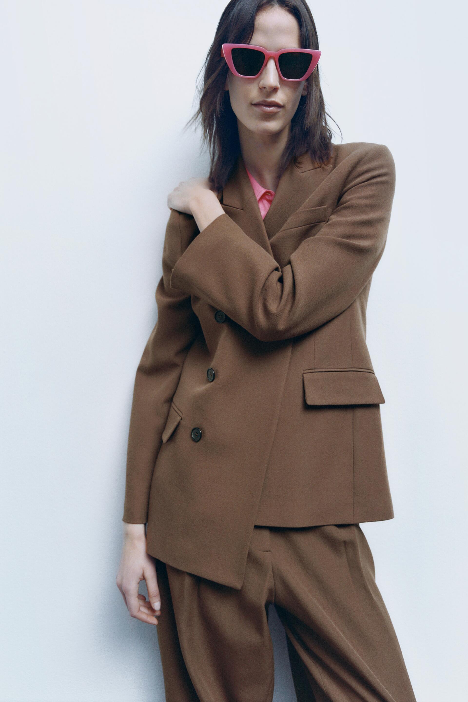 

Жакет женский ZARA 02504826 коричневый L (доставка из-за рубежа), 02504826