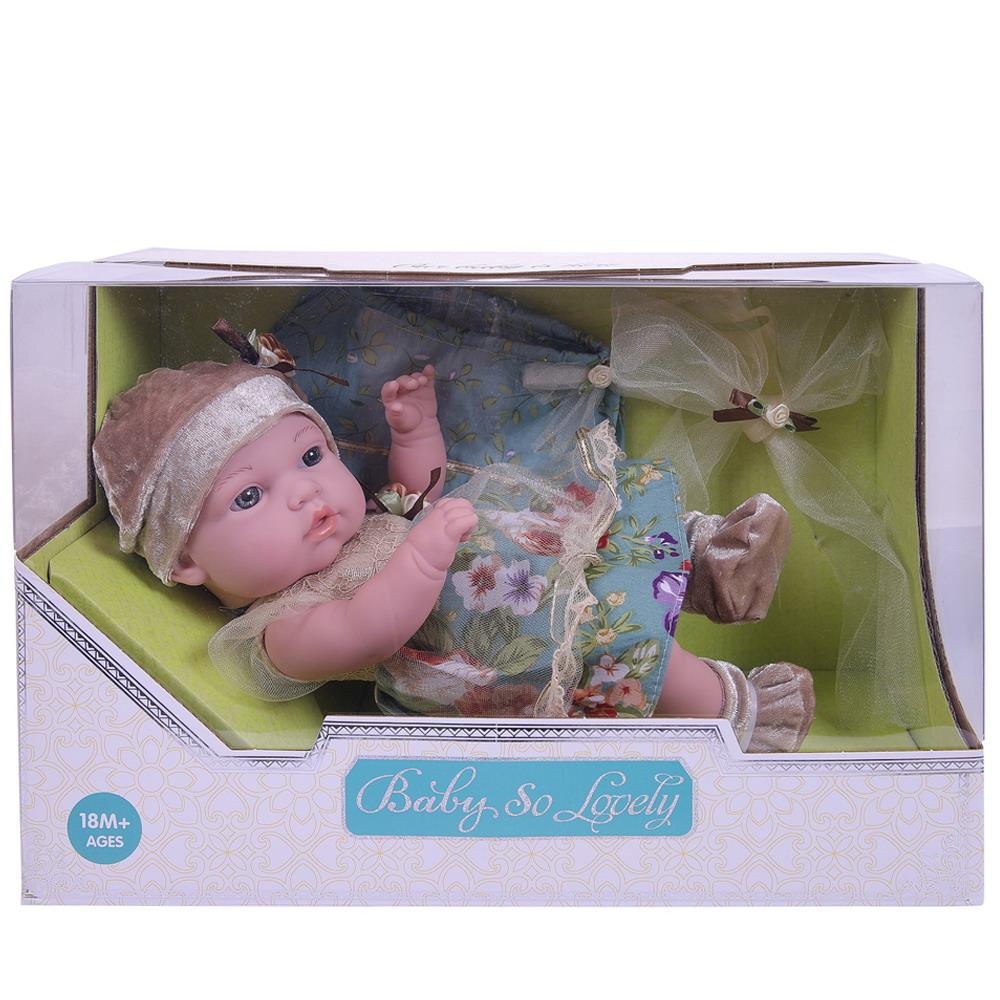 Пупс Junfa toysBaby So Lovely в платье с шапочкой и аксессуарами, 30 см