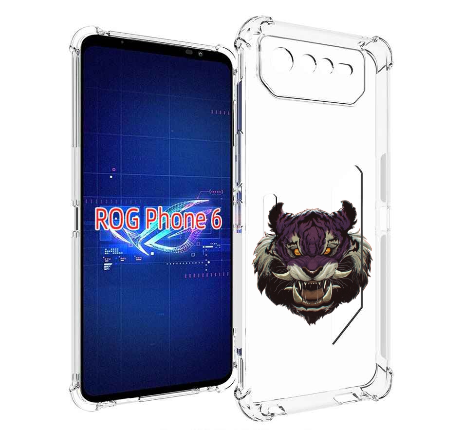

Чехол MyPads Страшный-тигр для Asus ROG Phone 6, Прозрачный, Tocco