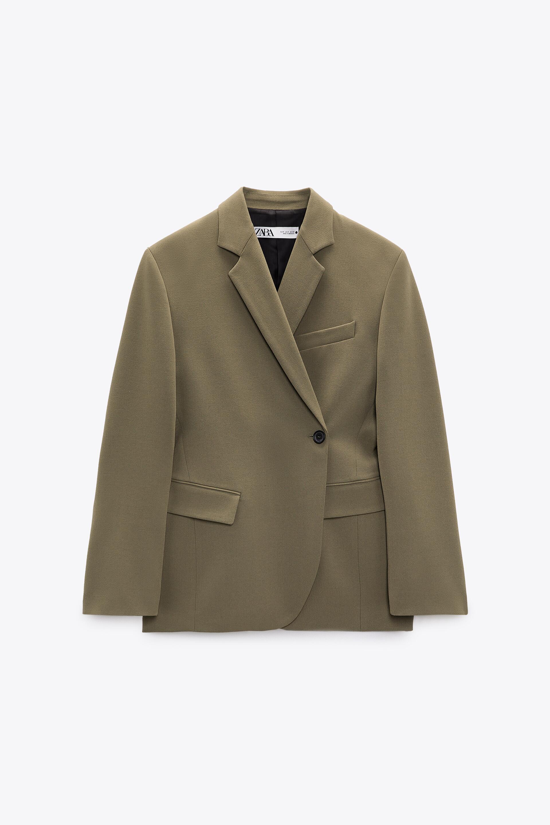 

Блейзер женский ZARA 02498707 хаки M (доставка из-за рубежа), 02498707