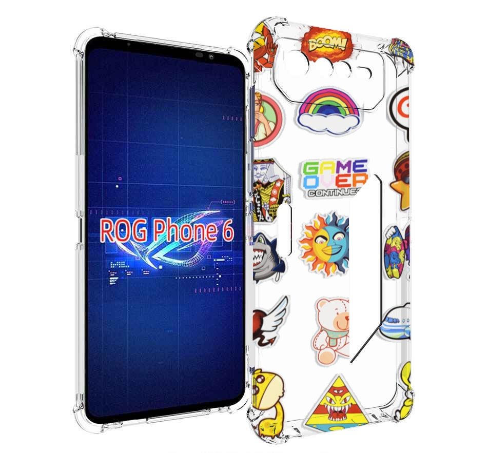 

Чехол MyPads Стикеры для Asus ROG Phone 6, Прозрачный, Tocco