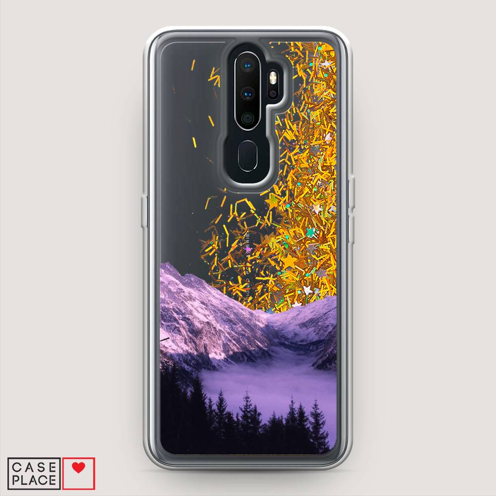 

Жидкий чехол с блестками "Горный туман" на Oppo A9 (2020), 251990-1
