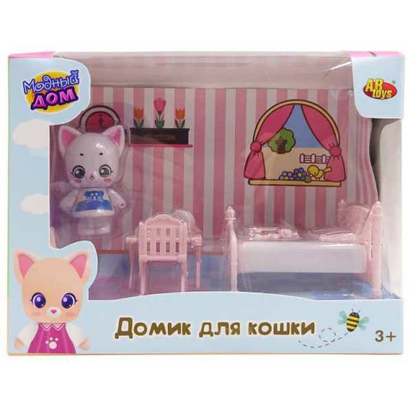 Уютный дом ABtoys Домик для кошки малый Спальня