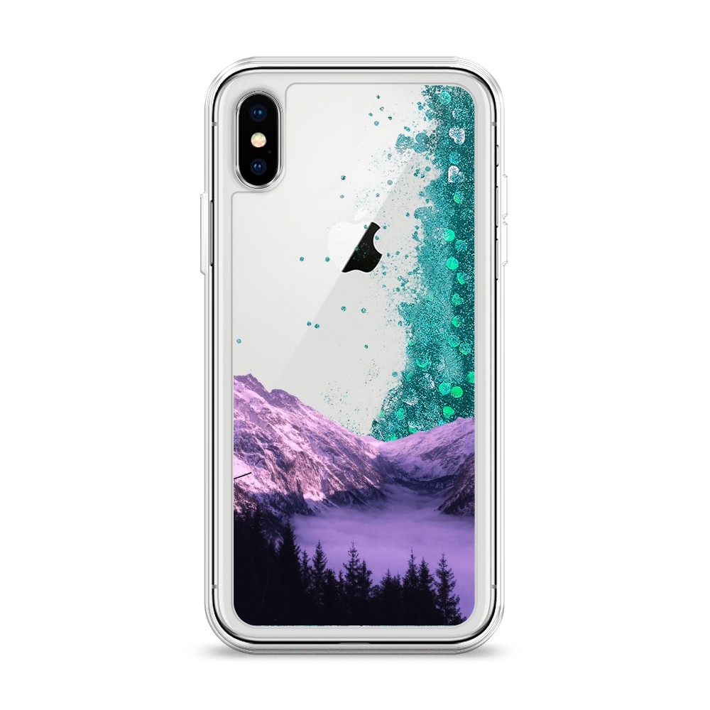 

Жидкий чехол с блестками "Горный туман" на Apple iPhone XS (10S), 11895-1