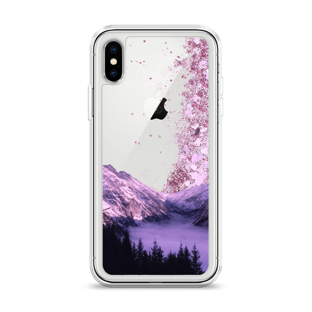 

Жидкий чехол с блестками "Горный туман" на Apple iPhone XS (10S), 11894-1