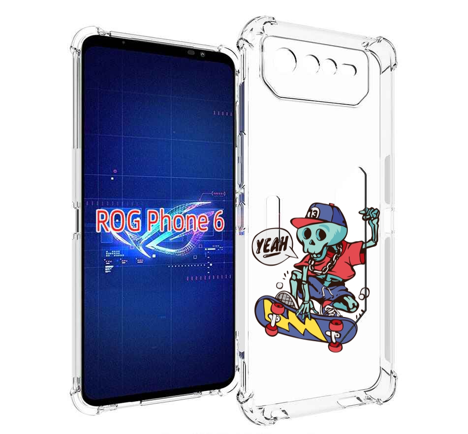 

Чехол MyPads Скелет-на-скейте для Asus ROG Phone 6, Прозрачный, Tocco
