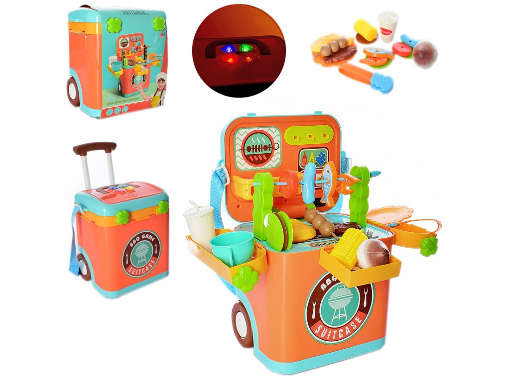 фото Набор игровой в чемодане junfa toys юный шеф-повар, световые и звуковые эффекты