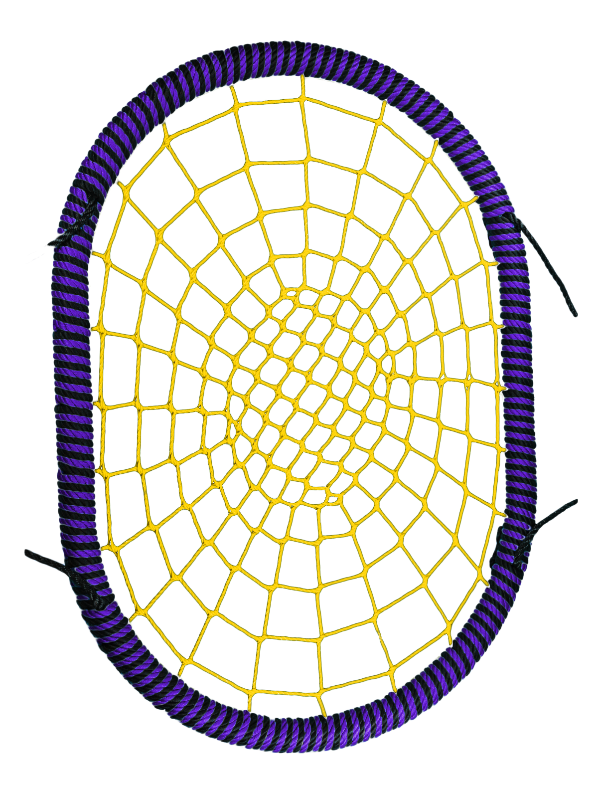 Качели-гнездо JINN 80x100 см желтый, фиолетовый, черный 80 х 100 овал 72 обод 16 и 8 канат рымгайки
