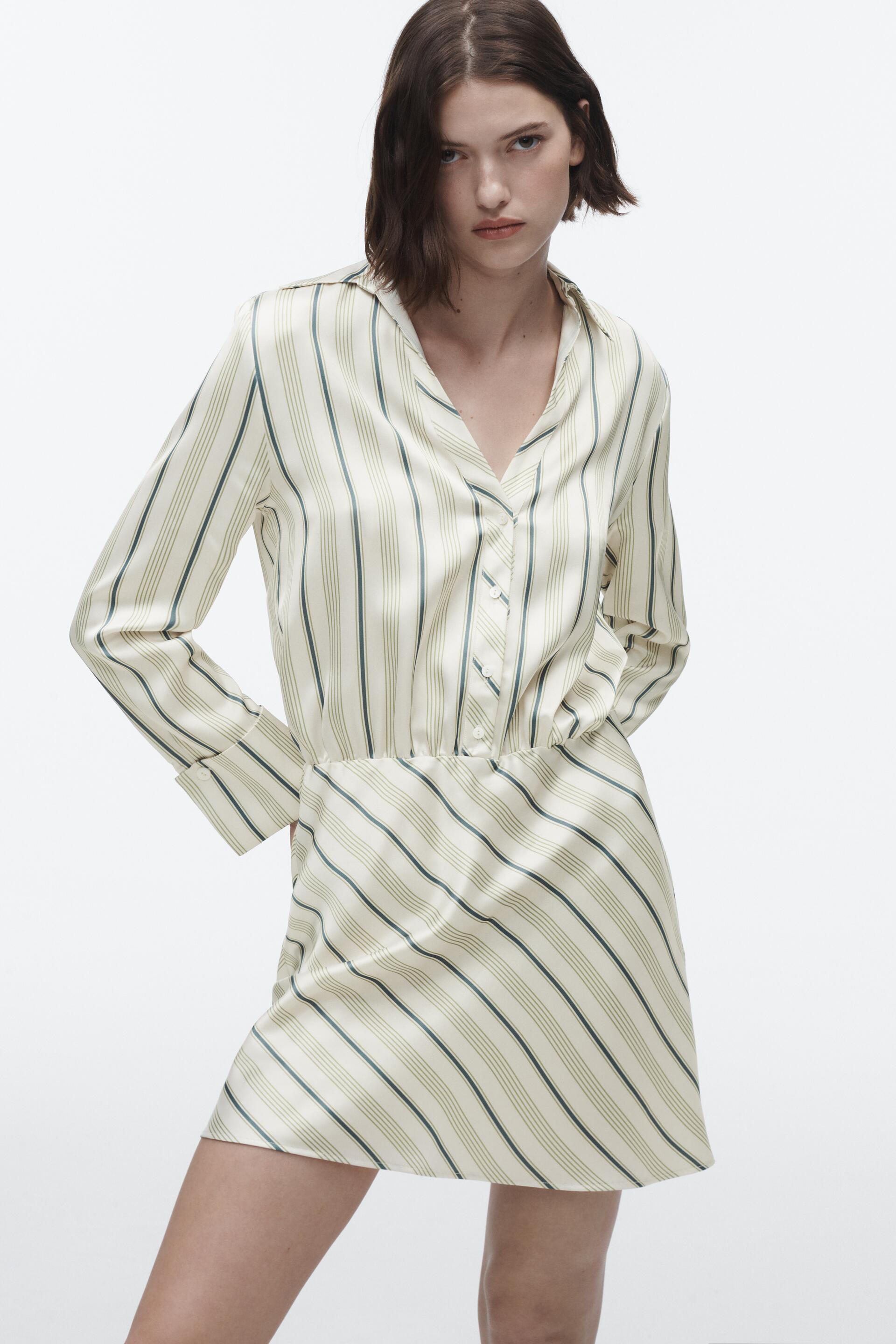 

Платье женское ZARA 02491121 бежевое XL (доставка из-за рубежа), Бежевый, 02491121