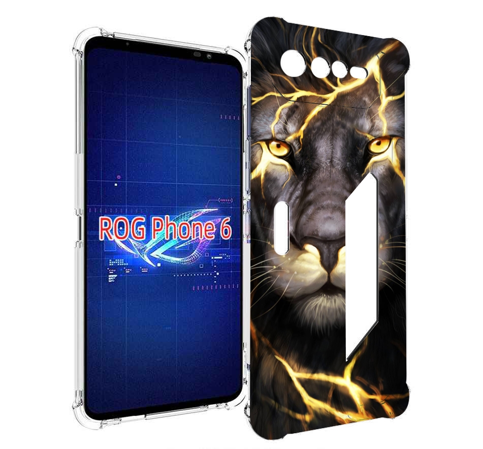 

Чехол MyPads Светящийся-лев мужской для Asus ROG Phone 6, Прозрачный, Tocco