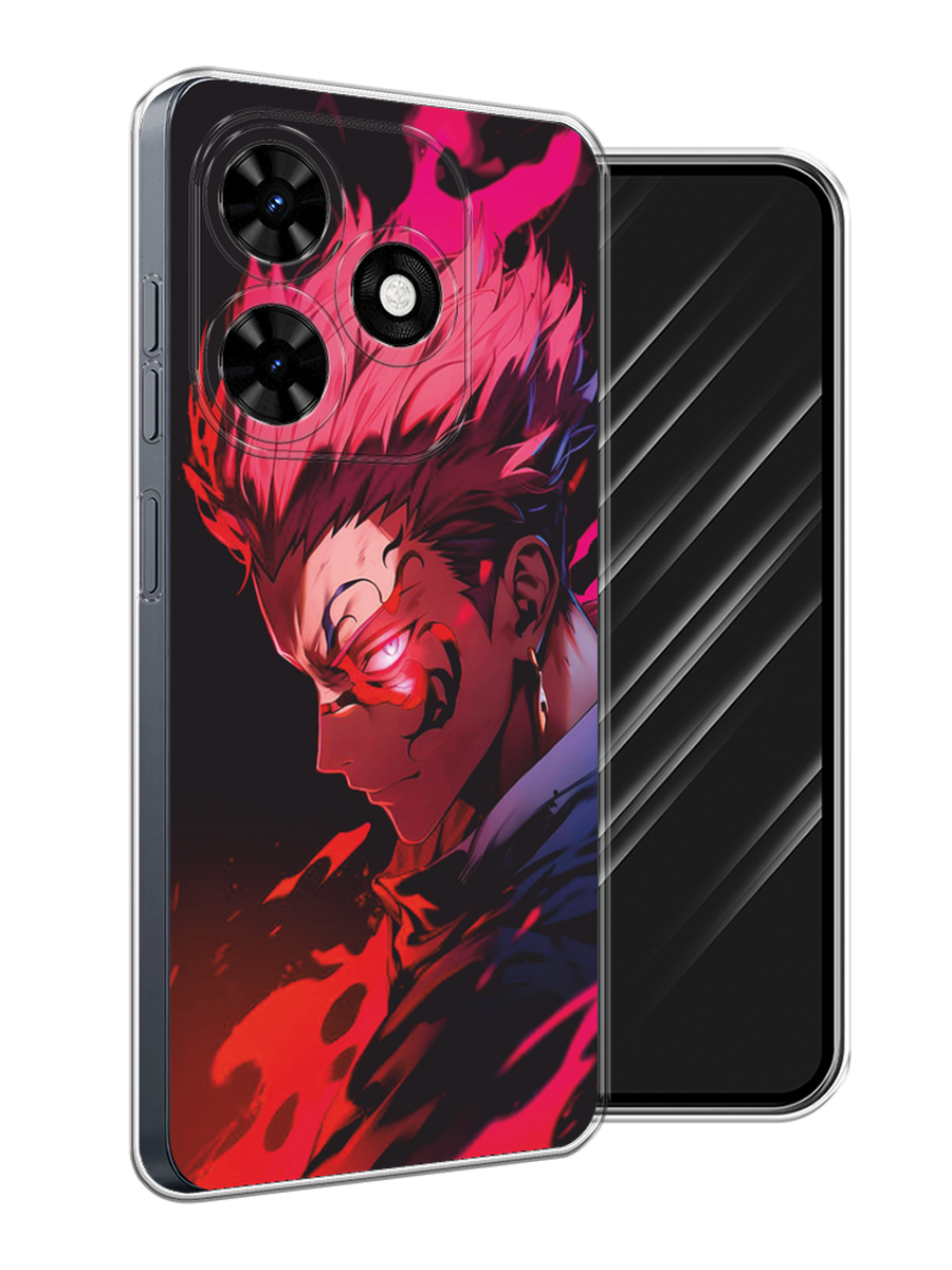 

Чехол Awog на Tecno Spark 20C "Взгляд Сукуны", Розовый;красный;черный, 304950-1