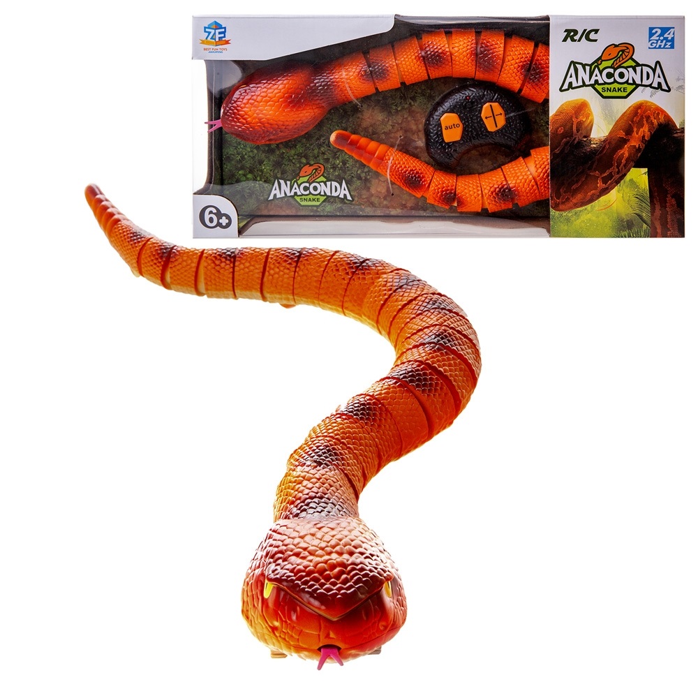 

Интерактивная змея Junfa toys Анаконда на радиоуправлении, Оранжевый