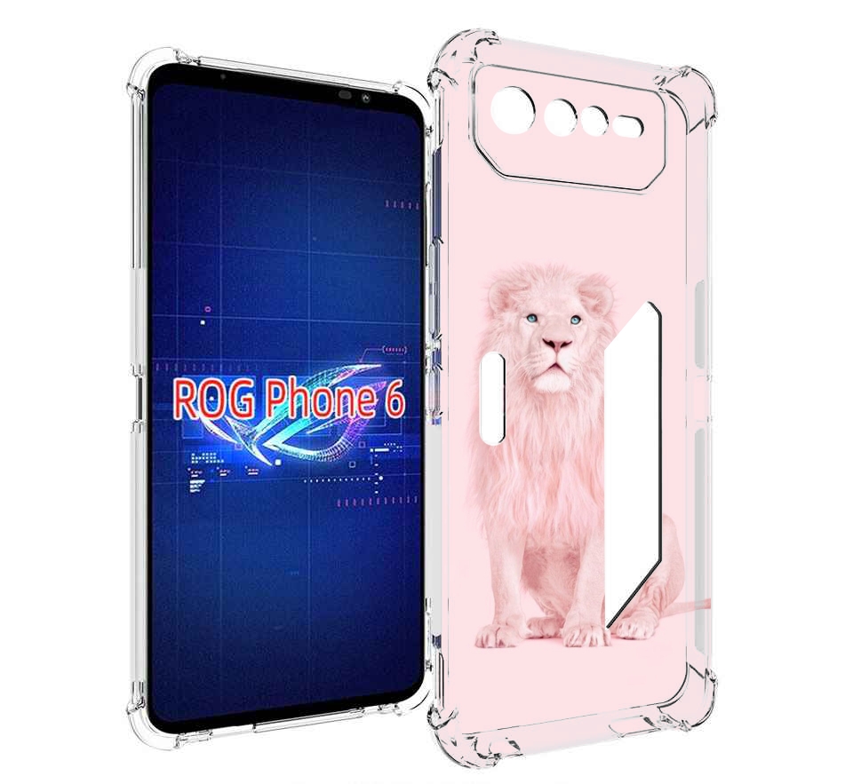 

Чехол MyPads Розовый-лев для Asus ROG Phone 6, Прозрачный, Tocco