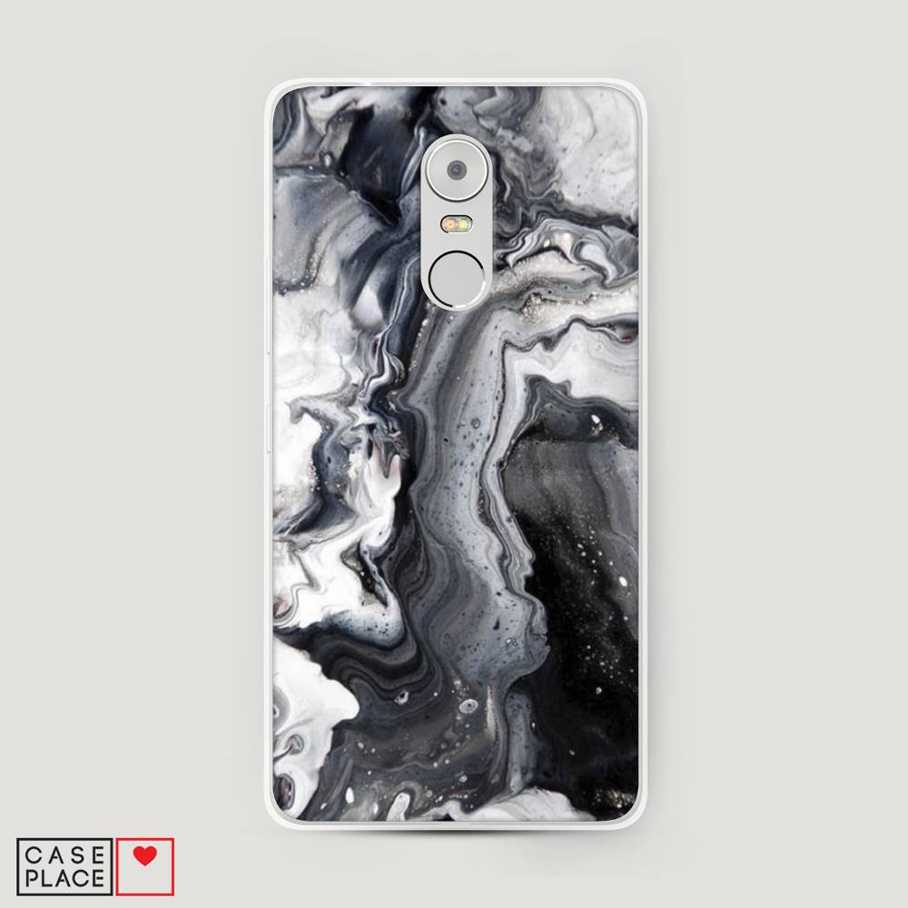 фото Чехол awog "бело-черные сложные полосы" для lenovo k6 note