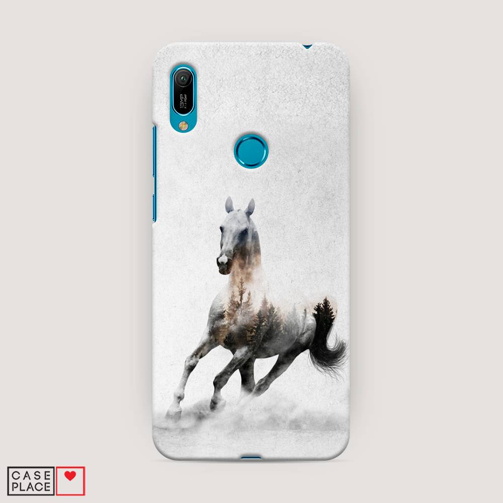фото Чехол awog "лошадь лес" для huawei y6 2019