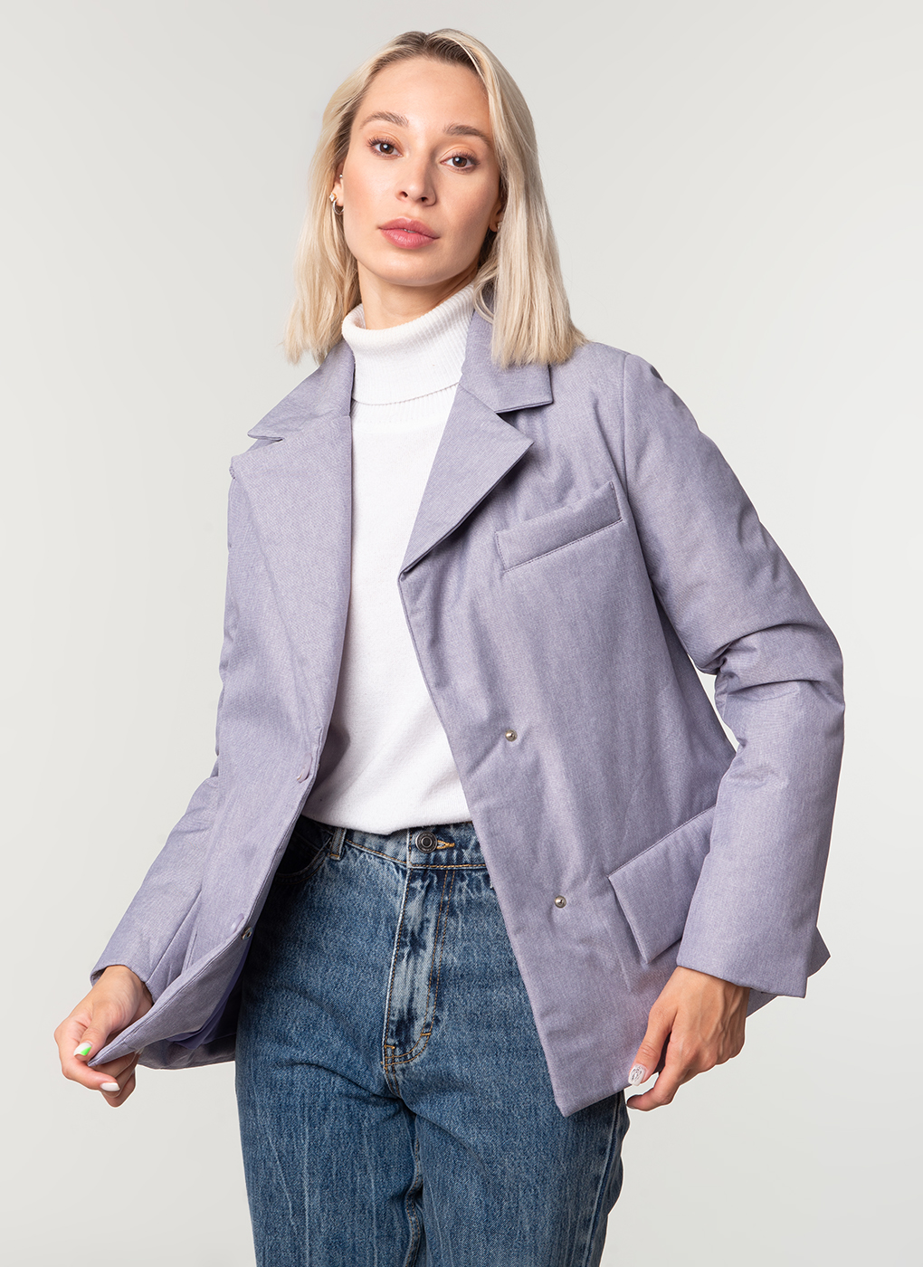 Куртка женская Каляев 60085 фиолетовая 50 RU