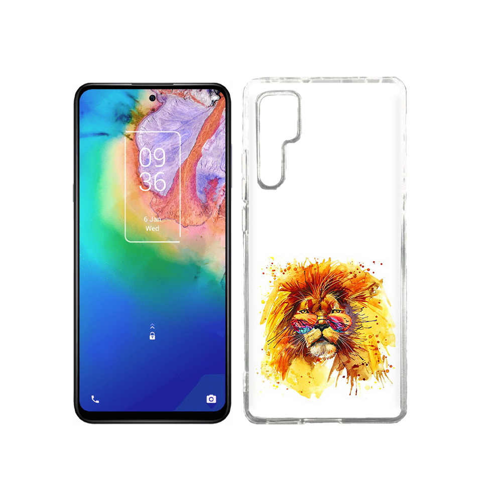 

Чехол MyPads Tocco для TCL 20 Pro лев в очках, Прозрачный, Tocco