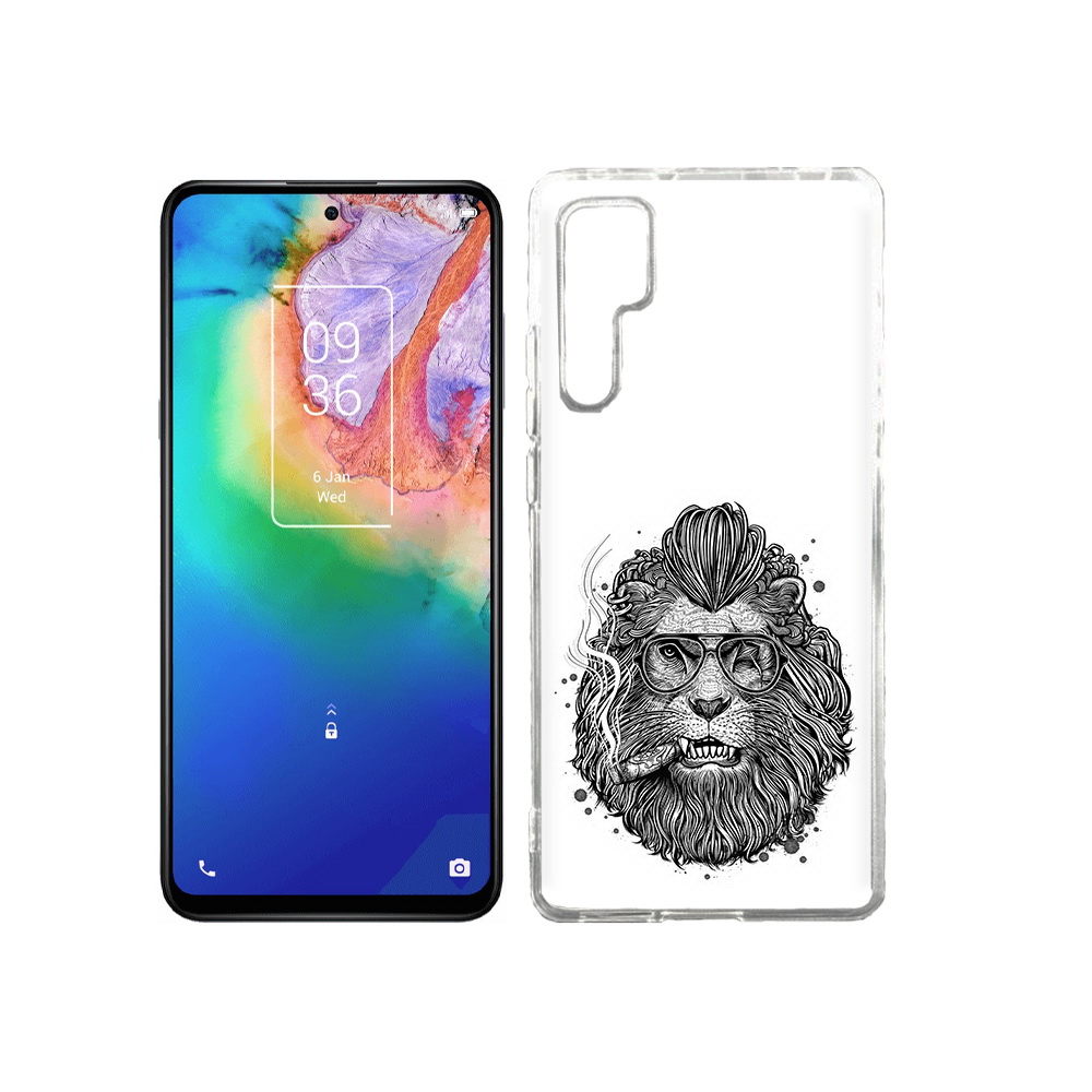

Чехол MyPads Tocco для TCL 20 Pro курящий лев, Прозрачный, Tocco