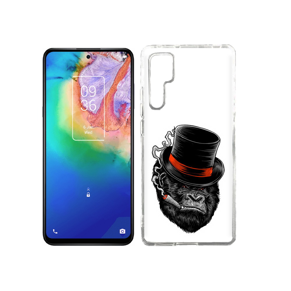 

Чехол MyPads Tocco для TCL 20 Pro дизайнерская горилла, Прозрачный, Tocco