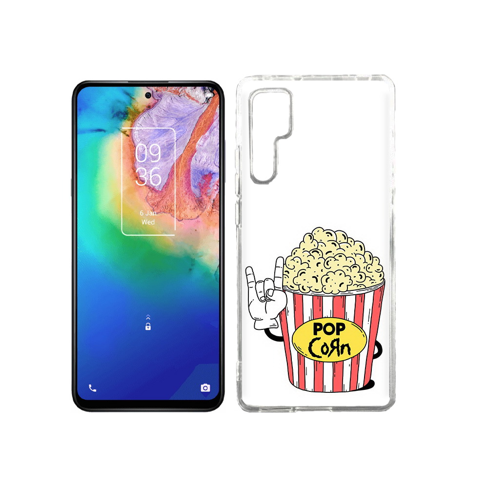 

Чехол MyPads Tocco для TCL 20 Pro крутой попкорн, Прозрачный, Tocco