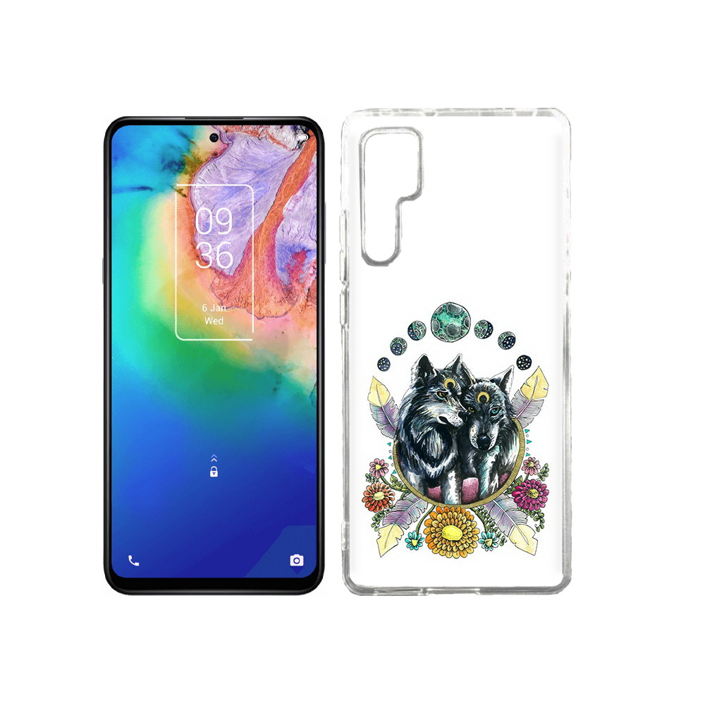 

Чехол MyPads Tocco для TCL 20 Pro красивые волки абстракция, Прозрачный, Tocco